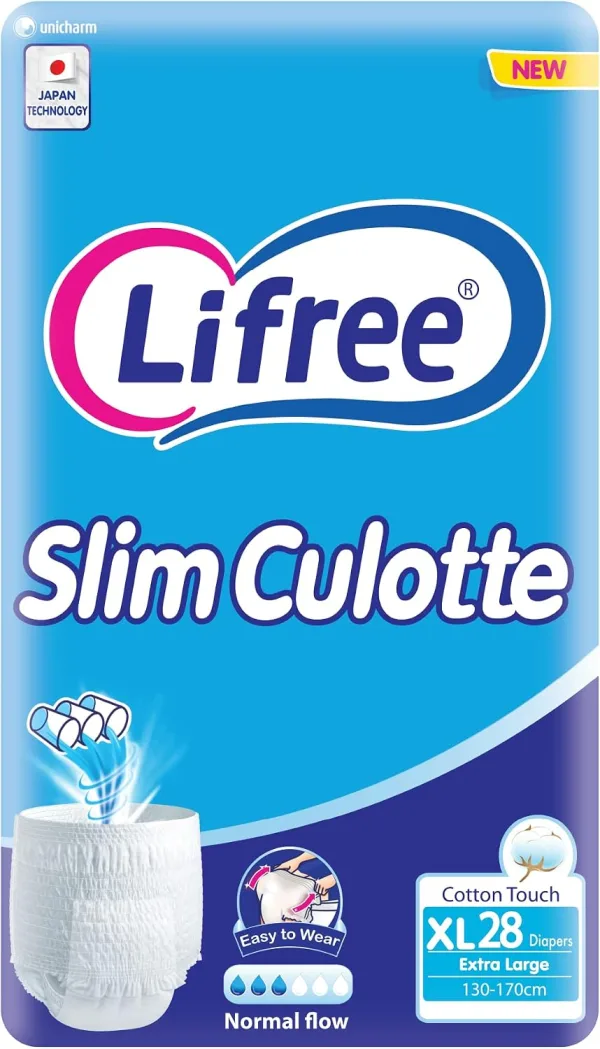 Lifree Slim Culotte High Absorbency Adult Diapers, XL Mega Pack, 28 Pieces - Pack of 1