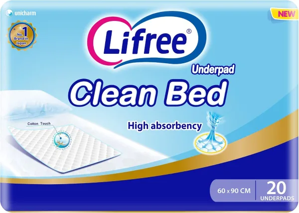 Lifree Clean Bed Underpad, 20 Pads - Pack of 1
