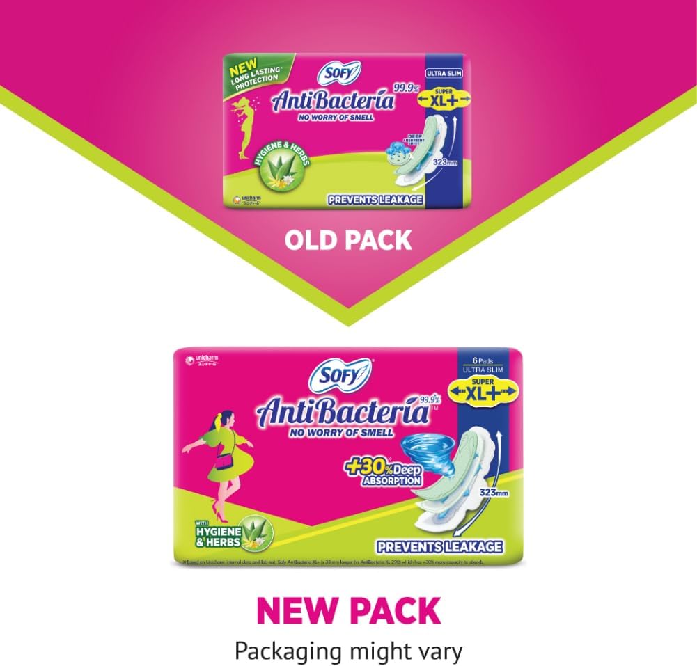Sofy 99.9% Sanitary Pads - 44 Pads (Super XL Plus) - 323mm