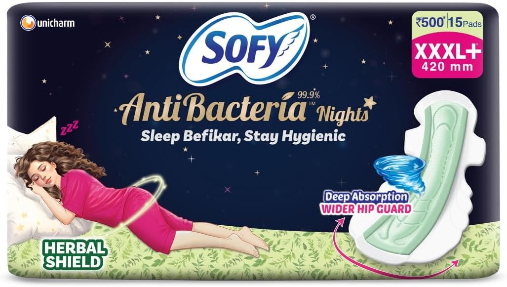 Sofy Anti Bacteria Extra Long Sanitary Pads - Slim (Pack of 48 Pads)