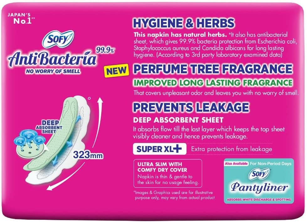 Sofy Body Fit Anti Bacteria Sanitary Napkins - Super XL (Pack of 30)