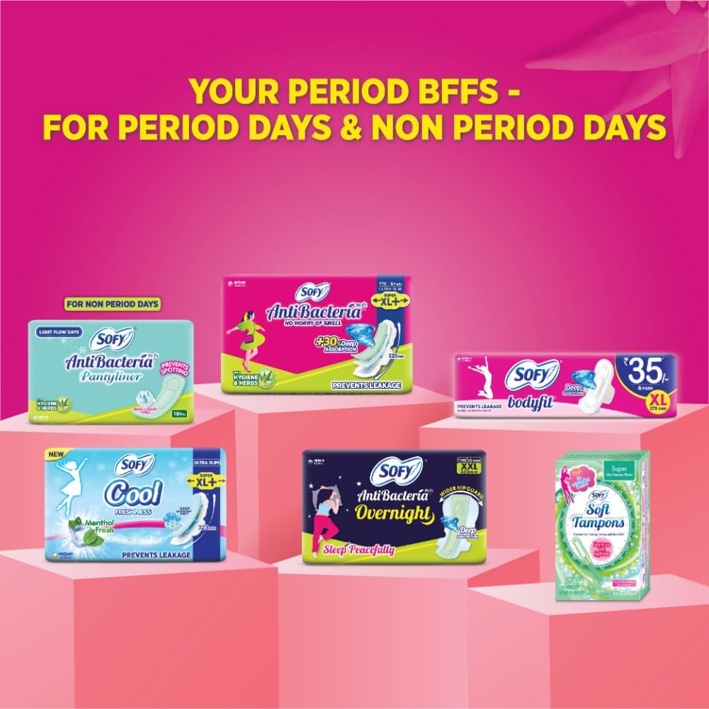 Sofy Body Fit Anti Bacteria Sanitary Napkins - Super XL (Pack of 30)
