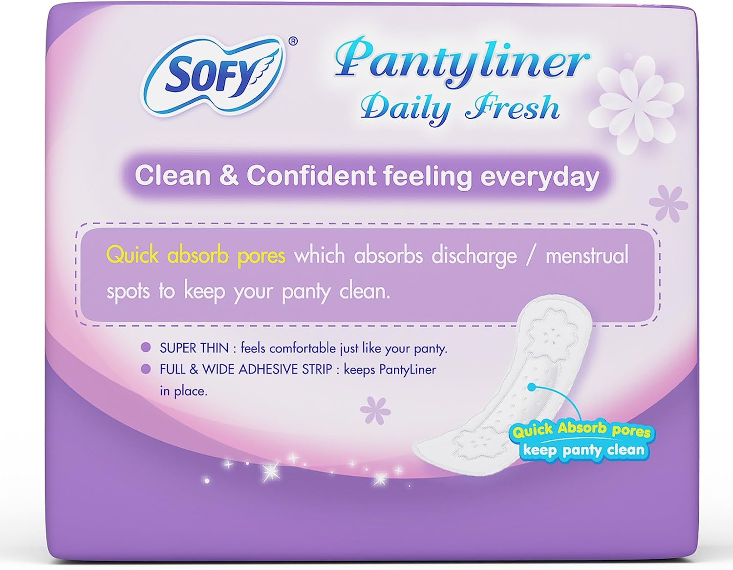 Sofy Daily Fresh Panty Liner - 40 Pieces