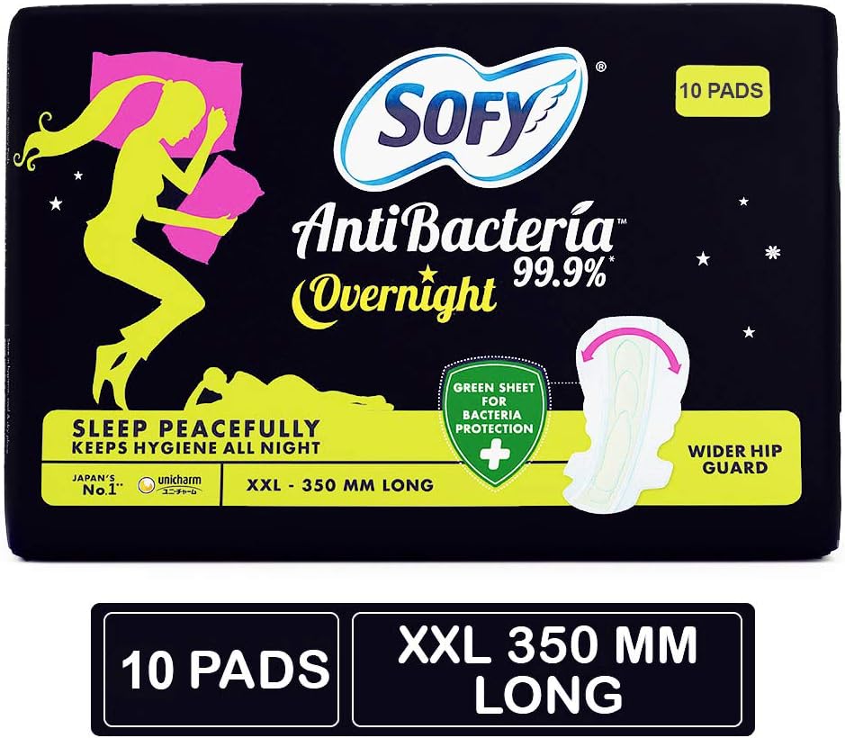 Sofy Anti Bacteria Overnight Sanitary Napkins - XXL (10 Pieces)