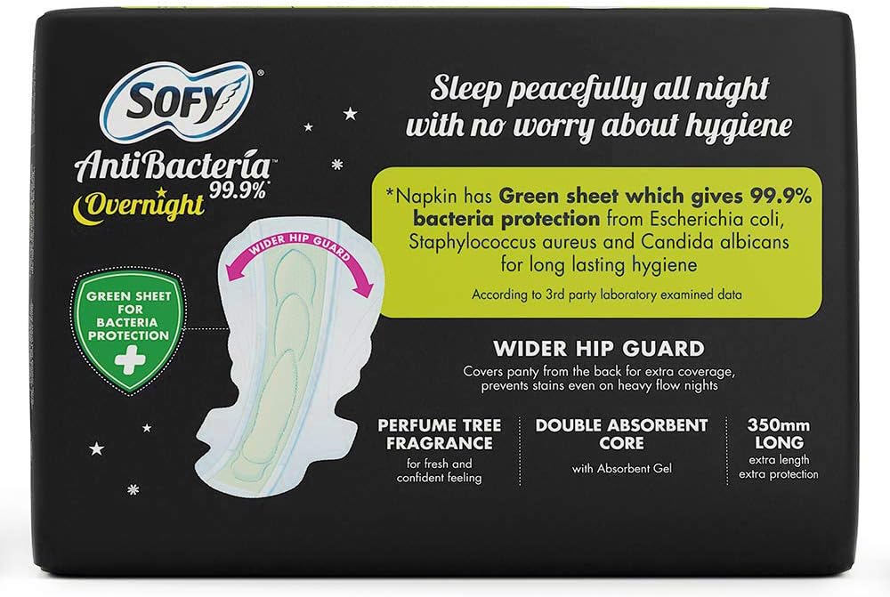 Sofy Anti Bacteria Overnight Sanitary Napkins - XXL (10 Pieces)
