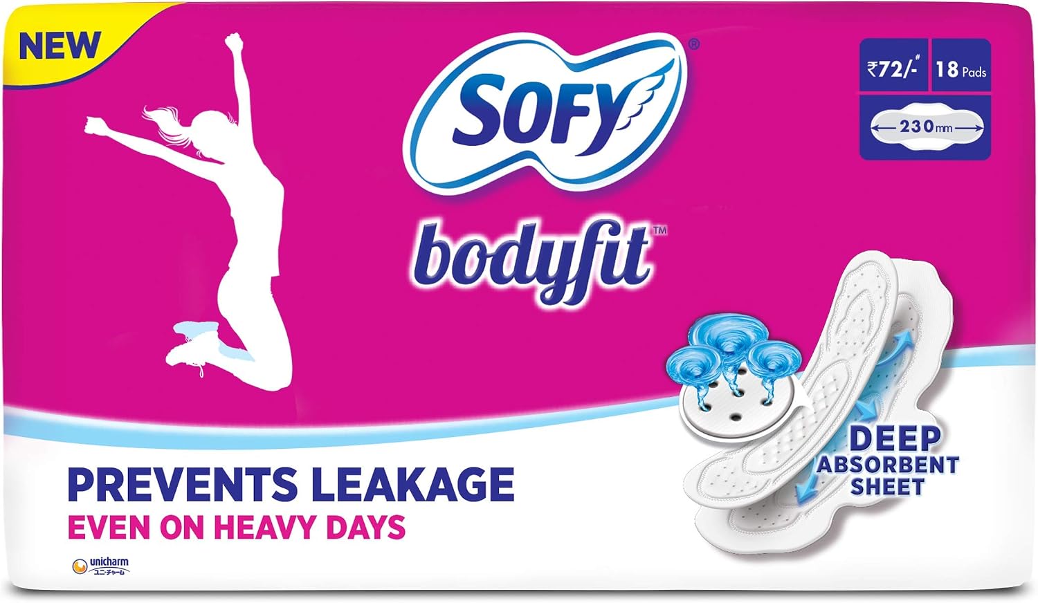 Sofy Body Fit Regular Pads - 18 Count (Pack of 1)