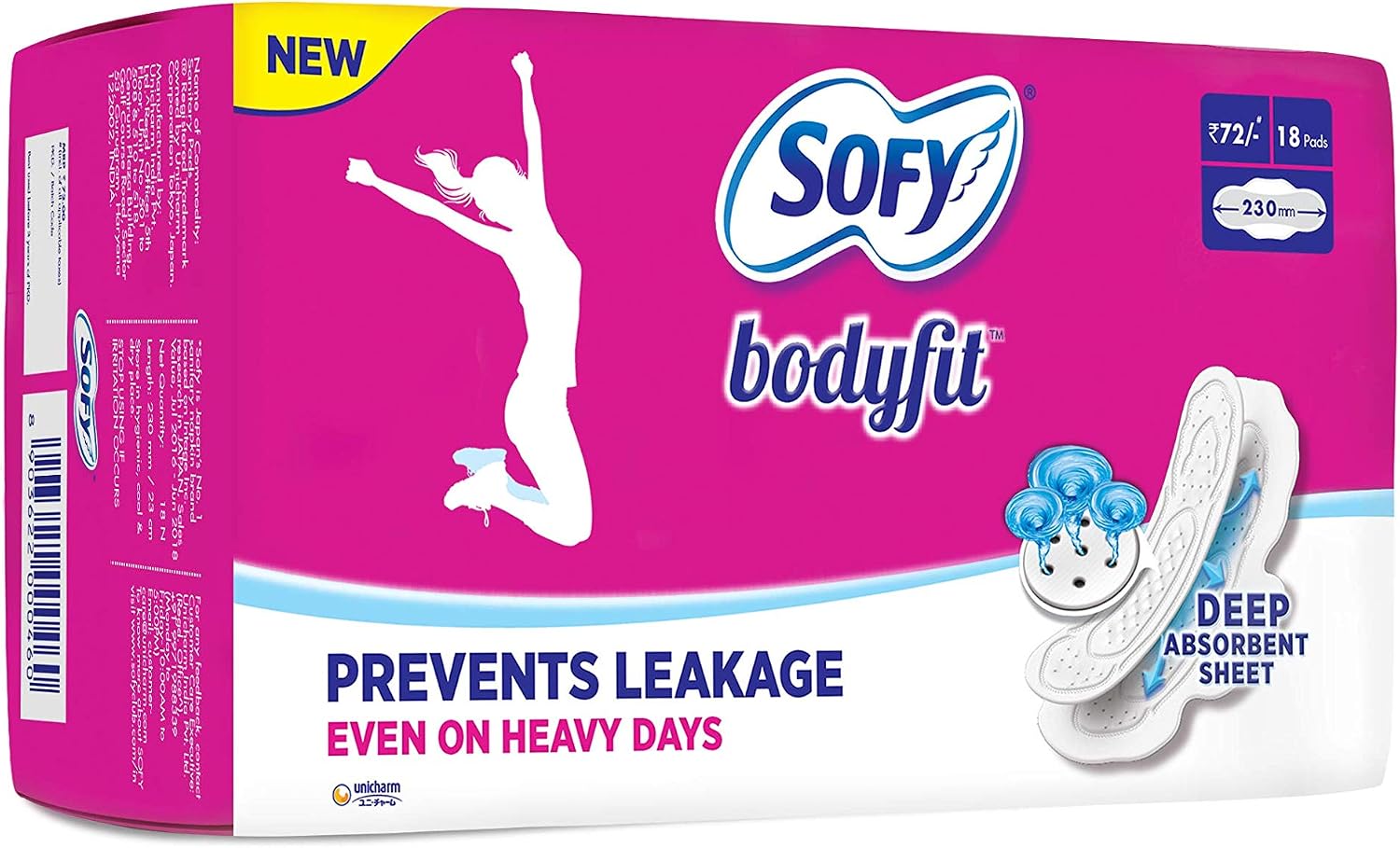 Sofy Body Fit Regular Pads - 18 Count (Pack of 1)