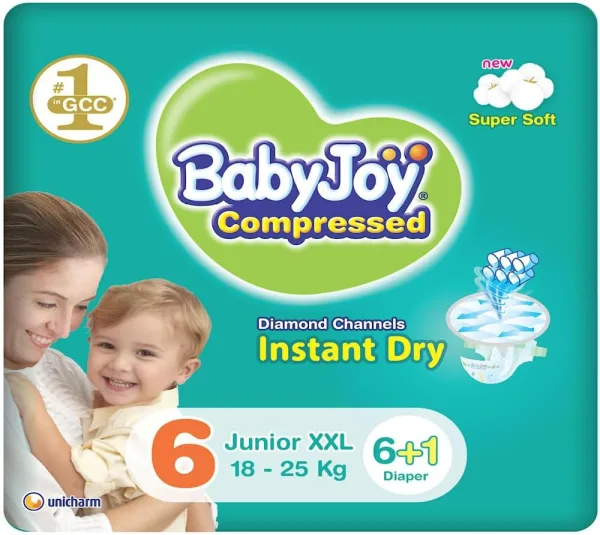 BabyJoy Junior Compressed Diapers Set 7-Pieces, 2X-Large
