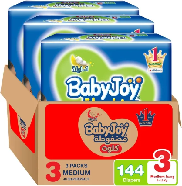 Babyjoy Culotte jumbo pack medium, size 3, (3x48) 144 count, 6-12 kg