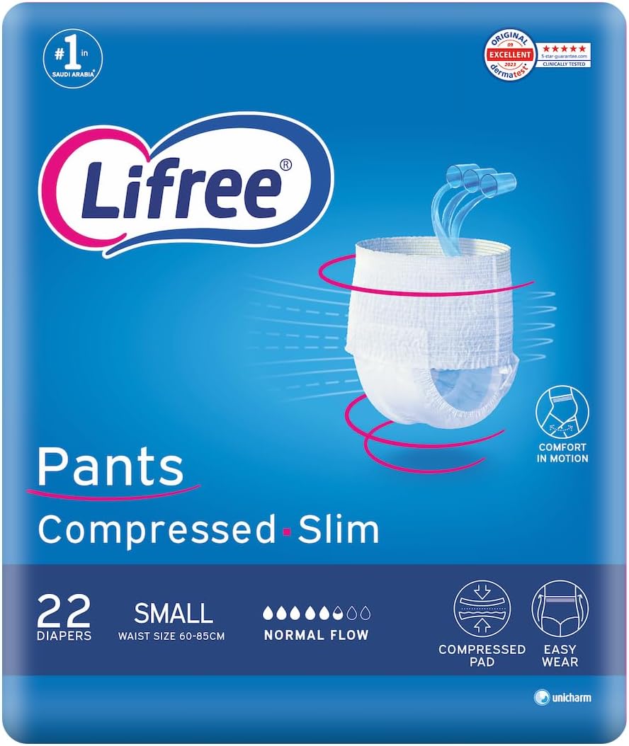 Lifree Adult Diaper Slim Culotte Package , Small 22 Pads